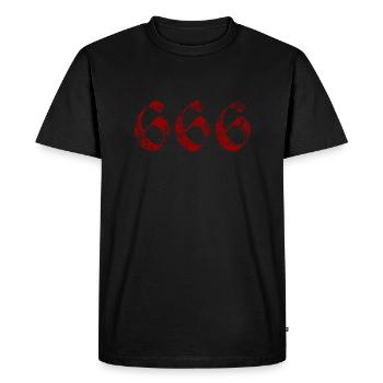 666 - T-shirt Premium bio Homme - noir - Devant - Nico (187cm)