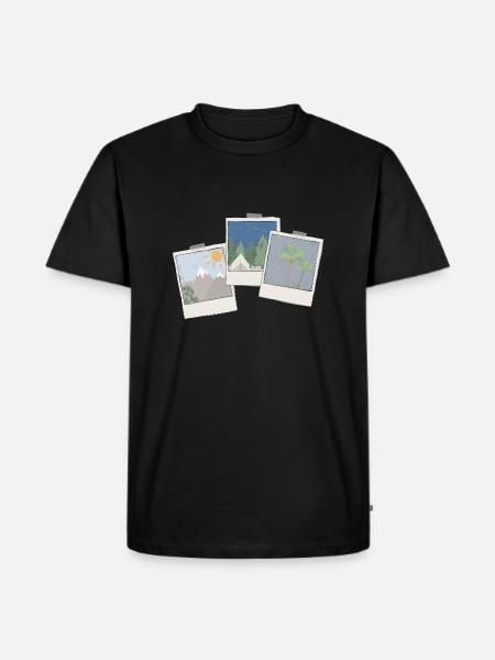 Bilder Trio - Männer Premium Bio T-Shirt - Schwarz