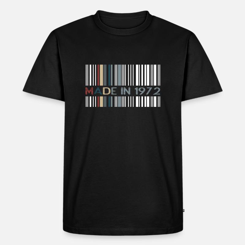 Barcode 1972 - Männer Premium Bio T-Shirt - Schwarz