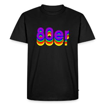 Années 80 - T-shirt Premium bio Homme - noir - Devant - Nico (187cm)