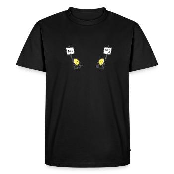 Yes No - Men's Premium Organic T-Shirt - black - Front - Nico (187cm)