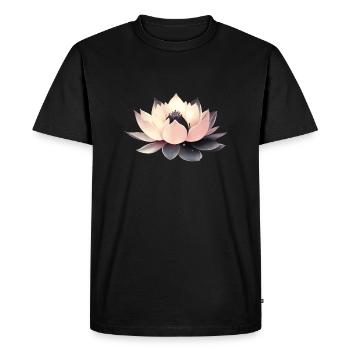 fleur de lotus - T-shirt Premium bio Homme - noir - Devant - Nico (187cm)