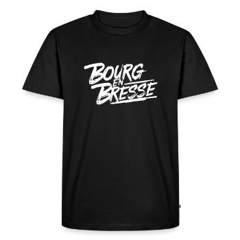 Bourg-en-Bresse - T-shirt Premium bio Homme - noir - Devant - Nico (187cm)
