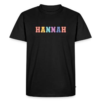 Nom - Hannah - T-shirt Premium bio Homme - noir - Devant - Nico (187cm)