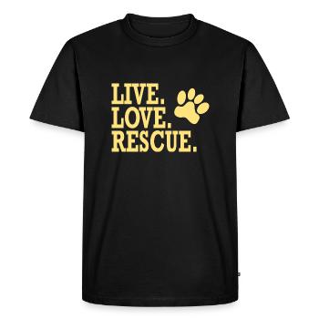 Animal Activist Saying Humor Animal Love - Men's Premium Organic T-Shirt - black - Front - Nico (187cm)