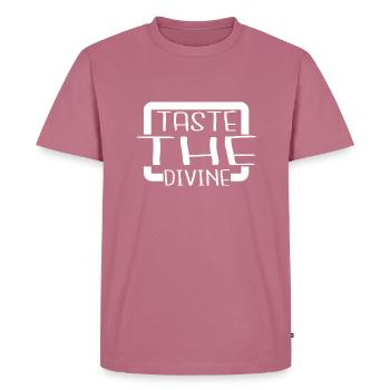 Expression amusante de l’exploration des saveurs - T-shirt Premium bio Homme - mauve - Devant - Nico (187cm)