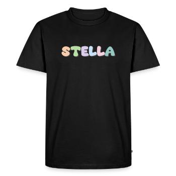 Name - Stella - Men's Premium Organic T-Shirt - black - Front - Nico (187cm)