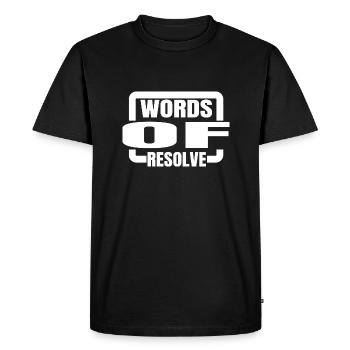 unwavering determination present idea gift - Men's Premium Organic T-Shirt - black - Front - Nico (187cm)