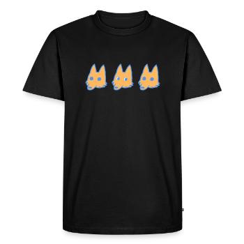 Œil latéral du renard - T-shirt Premium bio Homme - noir - Devant - Nico (187cm)