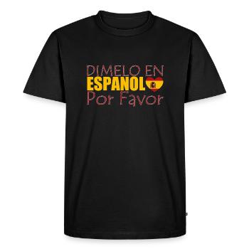 Espagnol Professeur d’espagnol Langue - T-shirt Premium bio Homme - noir - Devant - Nico (187cm)