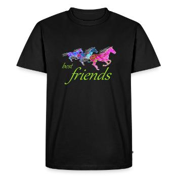 meilleurs amis sauvage artistique chevaux cirque - T-shirt Premium bio Homme - noir - Devant - Nico (187cm)