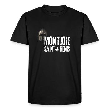 Monjoie Saint Denis Lys Chevalier de France - T-shirt Premium bio Homme - noir - Devant - Nico (187cm)
