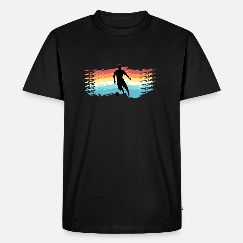 Fussball - Männer Premium Bio T-Shirt - Schwarz