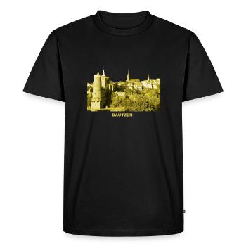 Bautzen Haute Lusace Saxe Spree Art de l'eau - T-shirt Premium bio Homme - noir - Devant - Nico (187cm)
