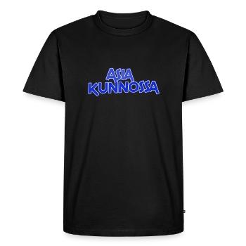 Merlu disant quelque chose d'accord - T-shirt Premium bio Homme - noir - Devant - Nico (187cm)