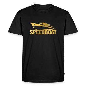 bateau à moteur hors-bord bateau à moteur bateau de bord de course bateau de bord - T-shirt Premium bio Homme - noir - Devant - Nico (187cm)