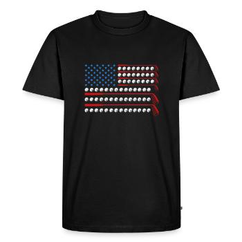 Patriotic Golf USA Flag Golf Clubs - T-shirt Premium bio Homme - noir - Devant - Nico (187cm)