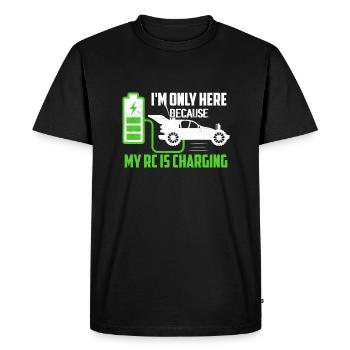 I'm Only Here Because My RC Is Charging Model Car - Men's Premium Organic T-Shirt - black - Front - Nico (187cm)
