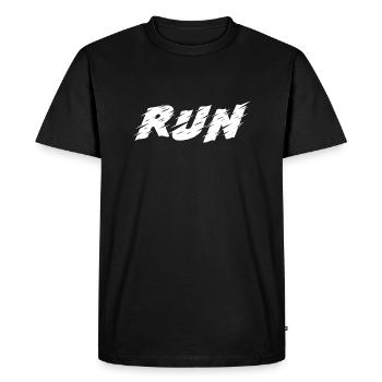 Run! Simple and fast - Men's Premium Organic T-Shirt - black - Front - Nico (187cm)
