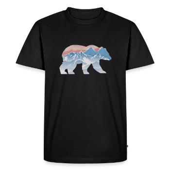 Polar Bear - Men's Premium Organic T-Shirt - black - Front - Nico (187cm)