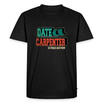 bois plombier tronçonneuse blagues amusantes - T-shirt Premium bio Homme - noir - Devant - Nico (187cm)