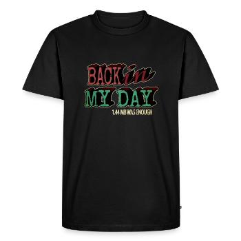 Computer Bday Fullstack Developer Programmation - T-shirt Premium bio Homme - noir - Devant - Nico (187cm)
