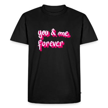 Toi et moi pour toujours - T-shirt Premium bio Homme - noir - Devant - Nico (187cm)