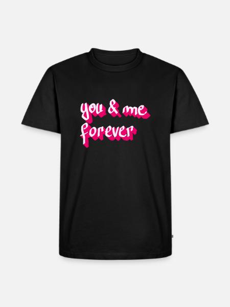 you&me forever - Men's Premium Organic T-Shirt - black