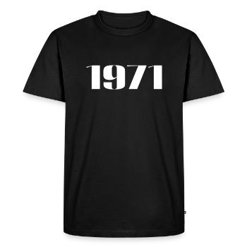 1971 - Cadeau né en 1971 - T-shirt Premium bio Homme - noir - Devant - Nico (187cm)