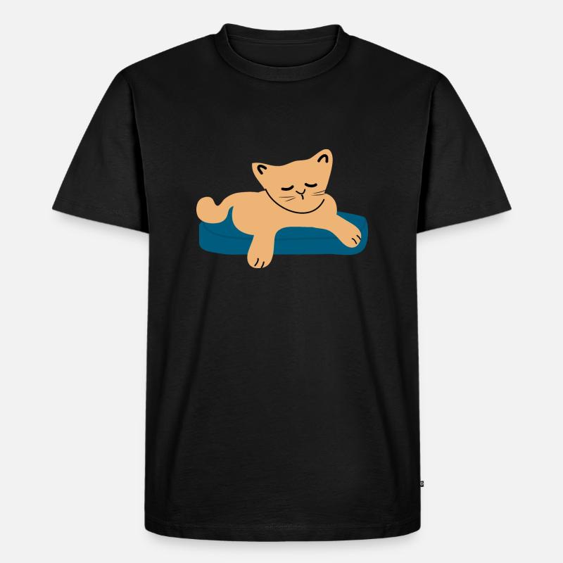 Schlafendes Baby Katze3 - Männer Premium Bio T-Shirt - Schwarz