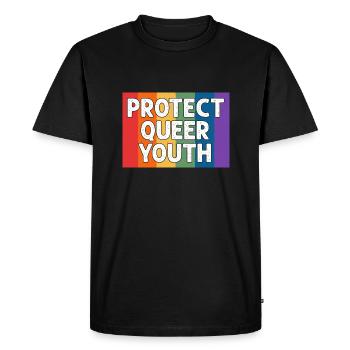 Protéger la fierté des droits LGBT Rainbow Youth Rainbow - T-shirt Premium bio Homme - noir - Devant - Nico (187cm)