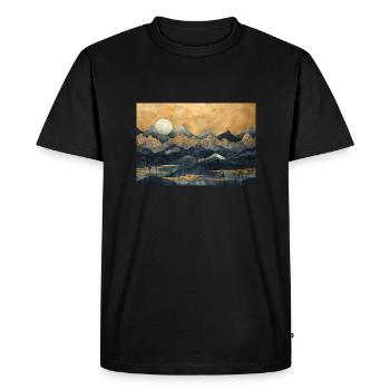 Paysage de Dante - T-shirt Premium bio Homme - noir - Devant - Nico (187cm)