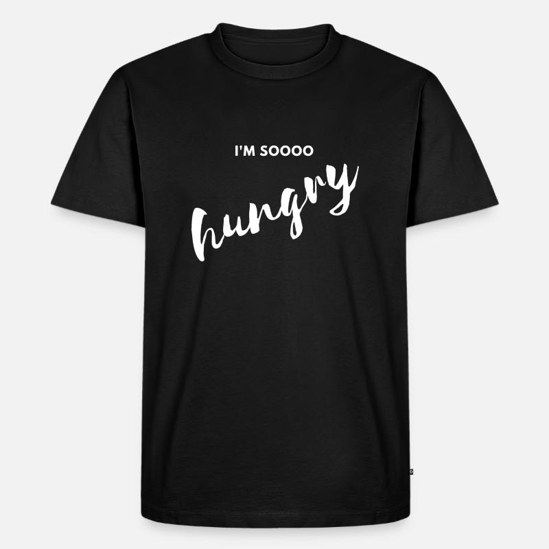 Ich bin so hungrig - Männer Premium Bio T-Shirt - Schwarz