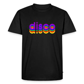 Disco des années 80 - T-shirt Premium bio Homme - noir - Devant - Nico (187cm)