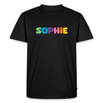 Nom - Sophie - T-shirt Premium bio Homme - noir - Devant - Nico (187cm)