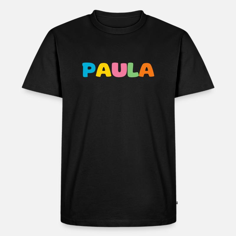 Name - Paula - Männer Premium Bio T-Shirt - Schwarz