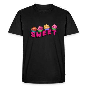 Cute cupcakes - Men's Premium Organic T-Shirt - black - Front - Nico (187cm)