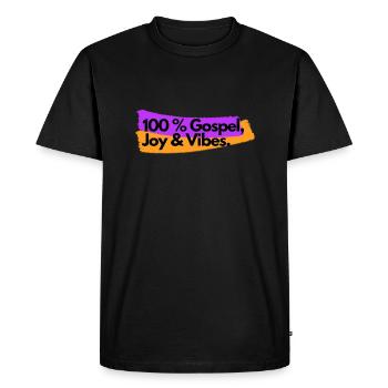 100% Gospel, Joie et Vibrations - T-shirt Premium bio Homme - noir - Devant - Nico (187cm)
