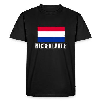 Pays-Bas Pays-Bas - T-shirt Premium bio Homme - noir - Devant - Nico (187cm)