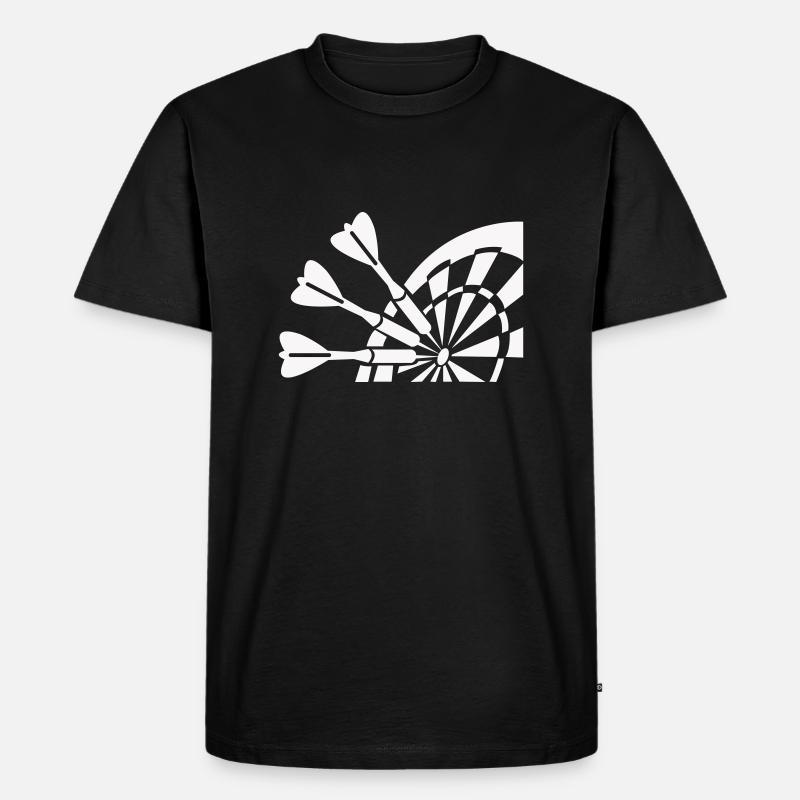 Dart - Männer Premium Bio T-Shirt - Schwarz