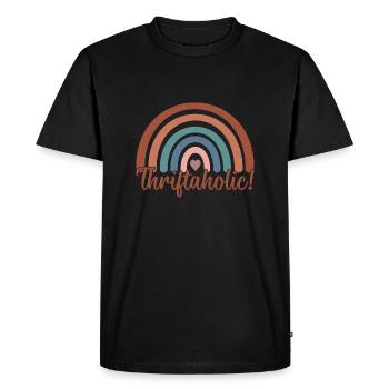 Thrift Shopper Thriftaholic Thrift Store - Men's Premium Organic T-Shirt - black - Front - Nico (187cm)