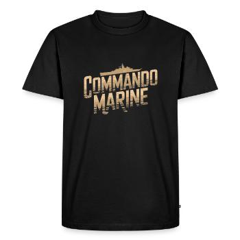 Commando Marine - T-shirt Premium bio Homme - noir - Devant - Nico (187cm)