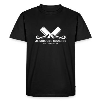 Butcher who tears - Men's Premium Organic T-Shirt - black - Front - Nico (187cm)