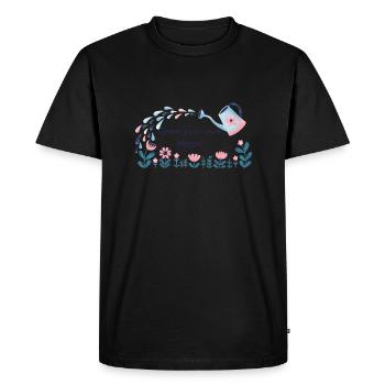 JARDIN MAGIQUE sans arrière-plan - T-shirt Premium bio Homme - noir - Devant - Nico (187cm)