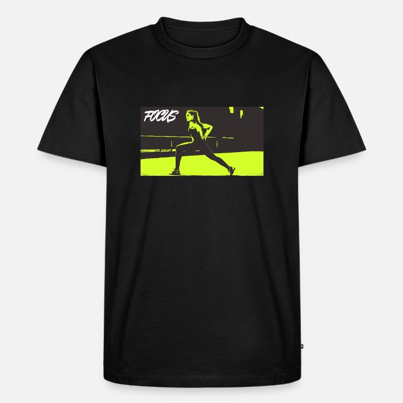FOCUS_lime - Männer Premium Bio T-Shirt - Schwarz