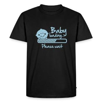 Baby loading - please wait - T-shirt Premium bio Homme - noir - Devant - Nico (187cm)