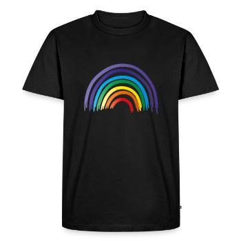 Rainbow as a symbol of hope and equality - Men's Premium Organic T-Shirt - black - Front - Nico (187cm)