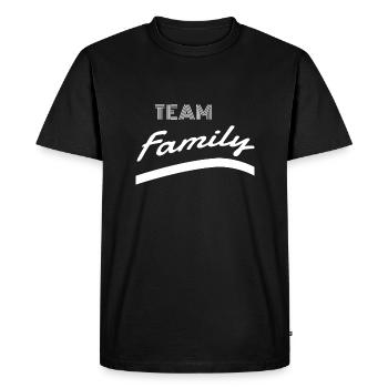 famille - famille de l'équipe - T-shirt Premium bio Homme - noir - Devant - Nico (187cm)