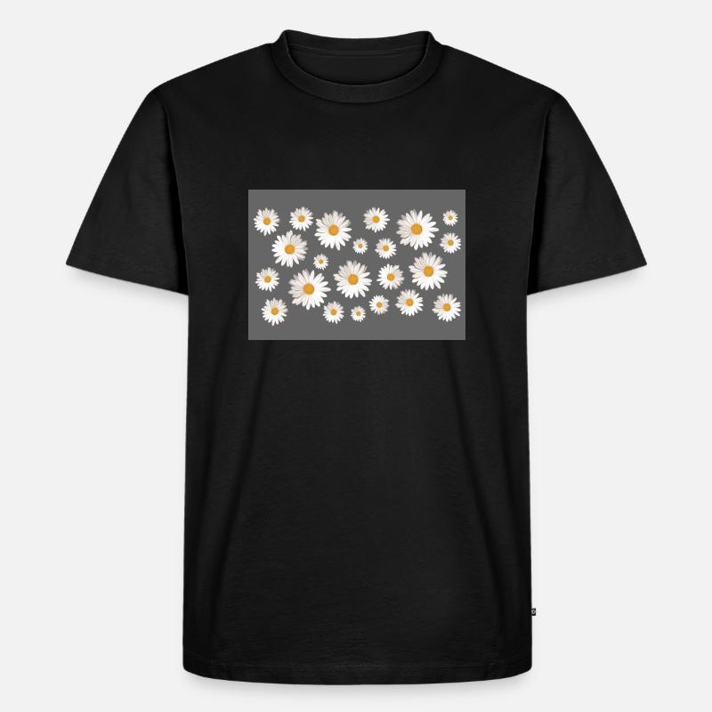 Gänseblümchen - Männer Premium Bio T-Shirt - Schwarz