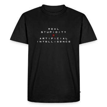 Ai - Men's Premium Organic T-Shirt - black - Front - Nico (187cm)